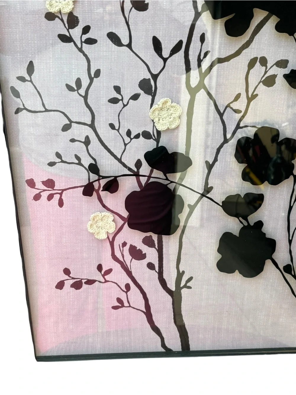 Hobby Lobby Black and Cream Botanical Framed Art